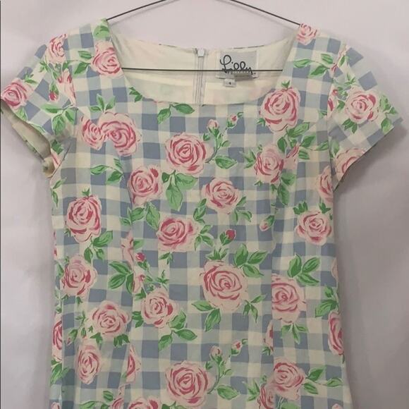 LILLY PULITZER FLORAL LINEN DRESS‎ SIZE 4 - Picture 6 of 11